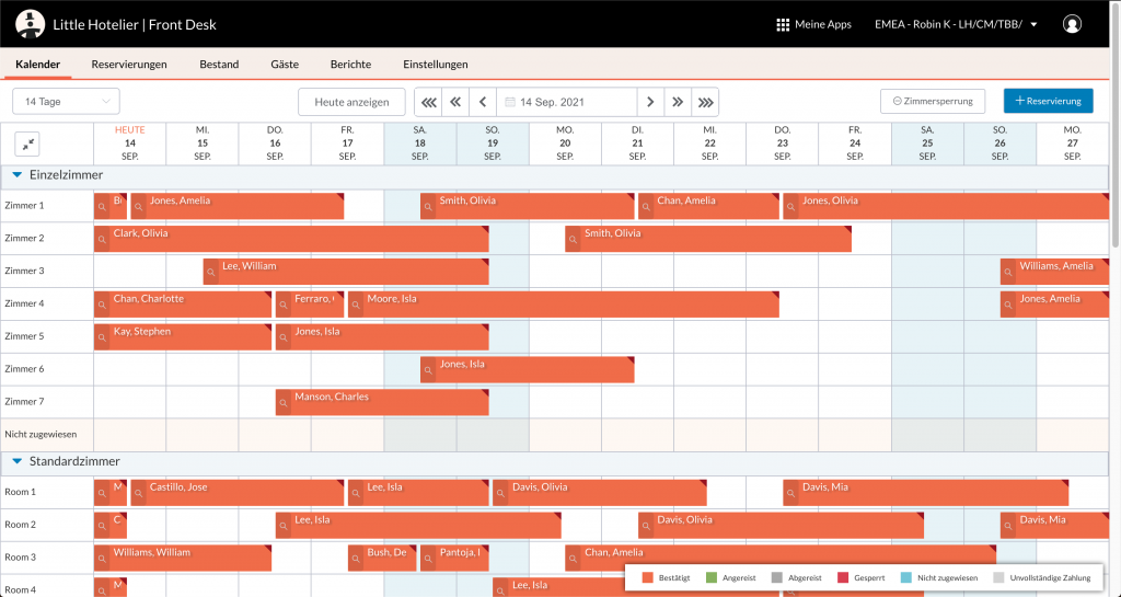 Front Desk Software von Little Hotelier ©Little Hotelier